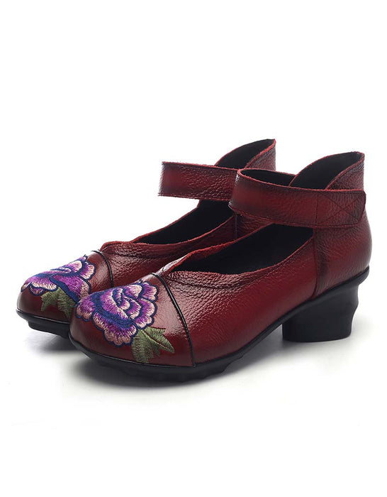 Chunky Heel Ethnic Style Embroidered Shoes Feb Shoes Collection 2022 73.70