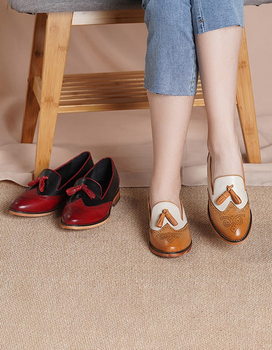 Color-matching Vintage Oxford Shoes For Women 2021 March New Trends 2021 95.00