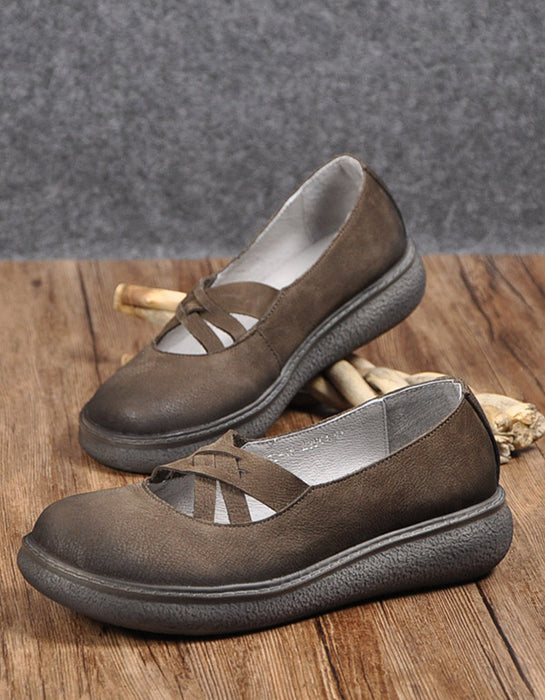 Comfortable Cross Strap Flats Loafers Feb New 2020 80.00