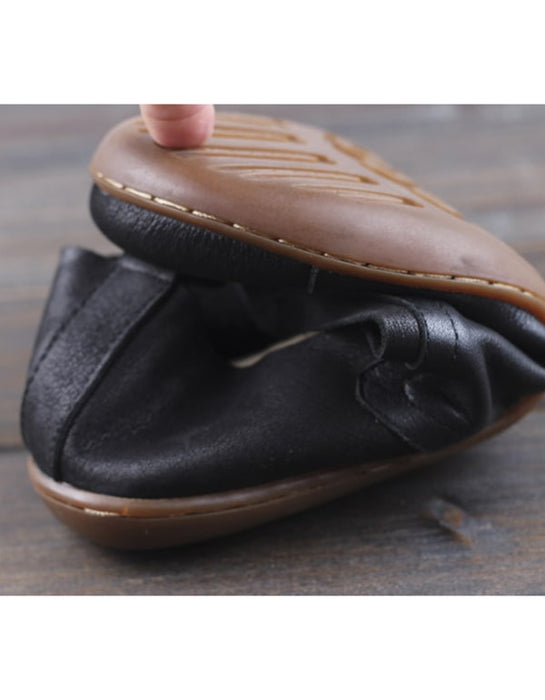 Comfortable Handmade Retro Leather Slip-on Flats