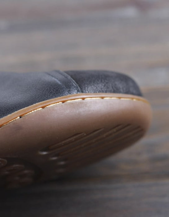 Comfortable Handmade Retro Leather Slip-on Flats