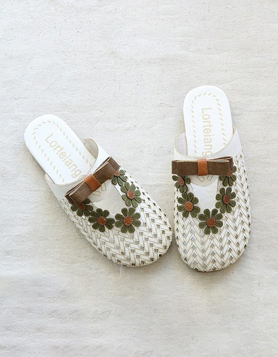 Comfortable Hollow Retro Flower Slippers June Shoes Collection 2021 60.00