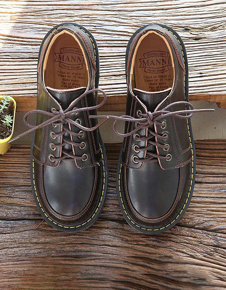 Comfortable Lace-up Leather Shoes for Women May Shoes Collection 2022 73.00