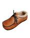 Comfortable Fur Liner Lace-up Retro Flat Shoes Jan Shoes Collection 2022 73.50
