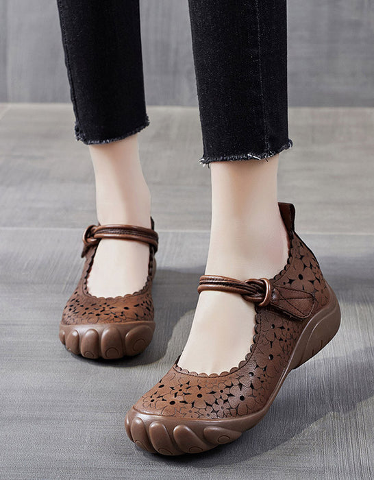 Comfortable Round Head Retro Summer Flat Shoes June Shoes Collection 2022 79.70