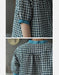 Cotton Linen Plaid Short-sleeve Shirt New arrivals Women's Clothing 41.30