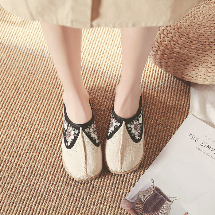 Cotton Linen Ethnic Embroidered Slippers March New 2020 43.90