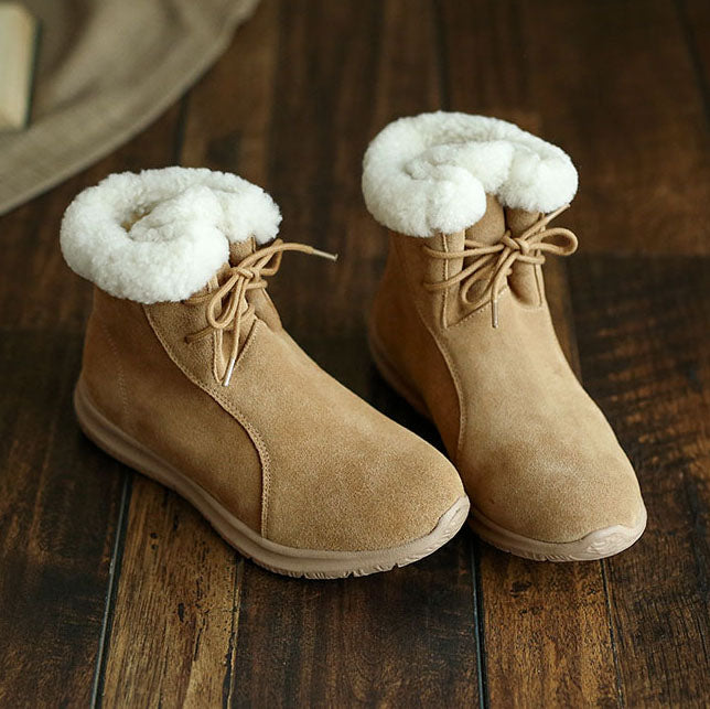 Suede Lace-up Comfortable  Winter Snow Boots November New 2019 109.00