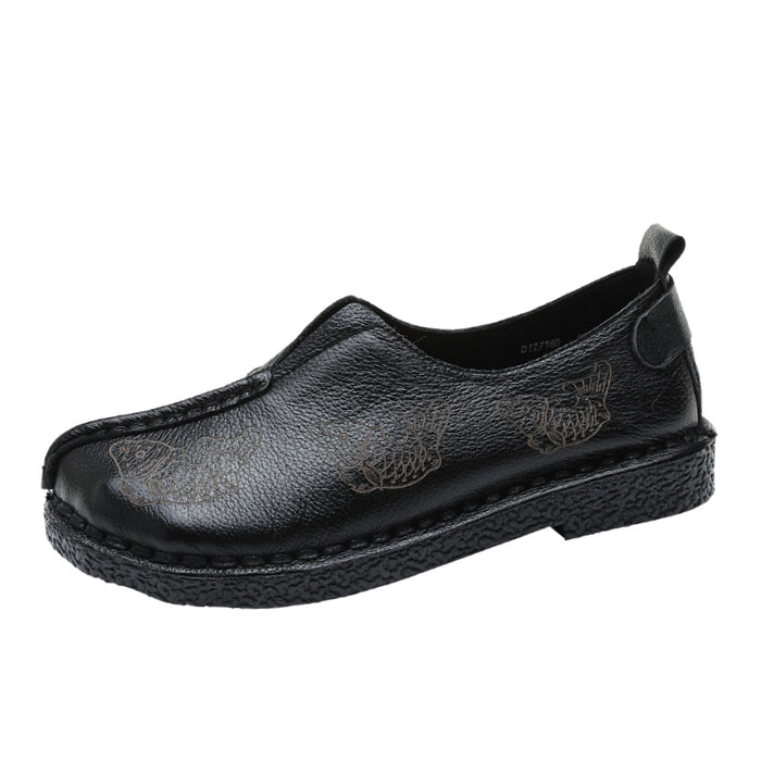 Cow Tendon Handmade Retro Leather Flat Shoes 35-43