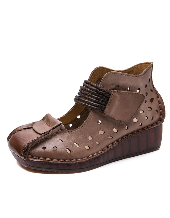 Cow Tendon Retro Leather Handmade Shoes