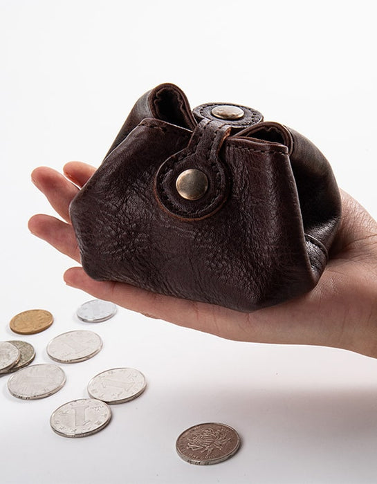 Cowhide Vintage Leather Coin Purse Accessories 25.80