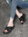 Handmade Comfortable Cross Strap Wedge Slippers Aug Shoes Collection 2022 95.70