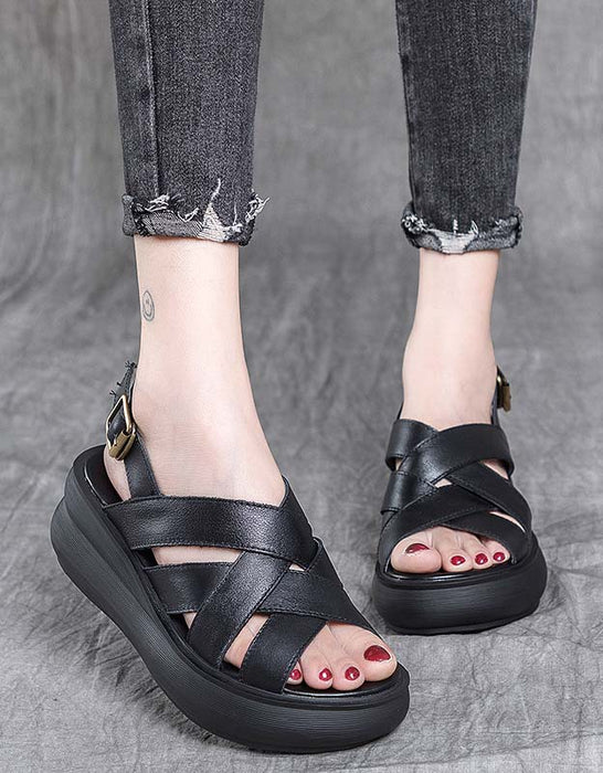 Cross Straps Summer Holiday Wedge Sandals