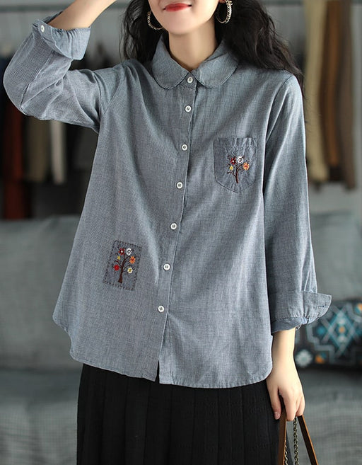 Double-layer Cotton Hand-embroidered Shirt Accessories 40.40