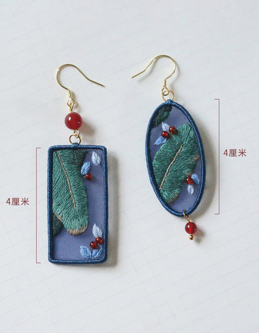 Double-sided Embroidery Diy Earrings Gift Accessories 35.00