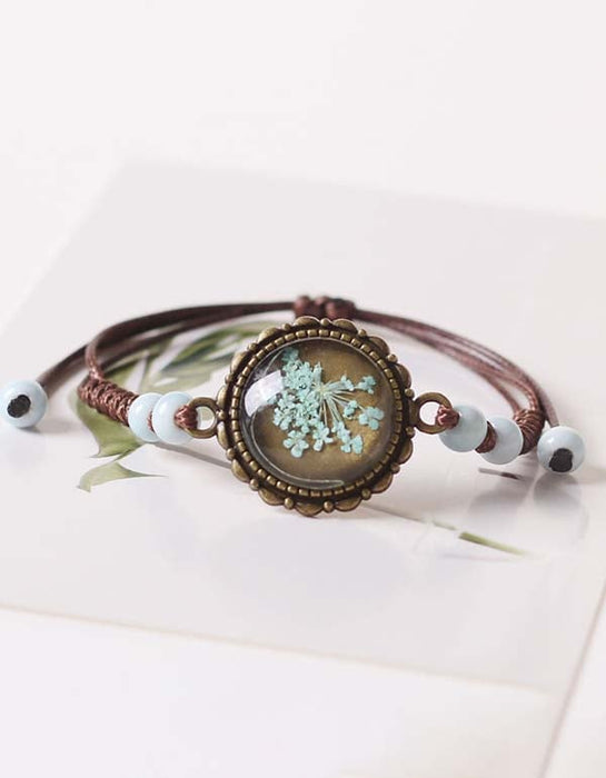 Handmade Dried Flower Ceramic Hand-woven Bracelet Accessories 19.00