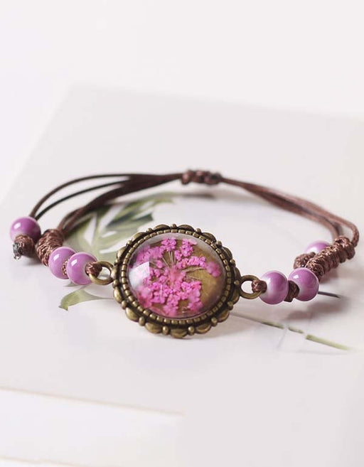Handmade Dried Flower Ceramic Hand-woven Bracelet Accessories 19.00