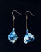 Ear Hooks Handmade tie-dye Blue Earrings Accessories 18.00