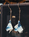 Ear Hooks Handmade tie-dye Blue Earrings Accessories 18.00