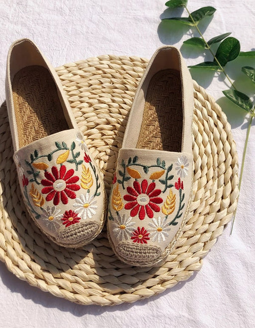 Embroidered Ethnic Style Flat Shoes March New Trends 2021 52.00