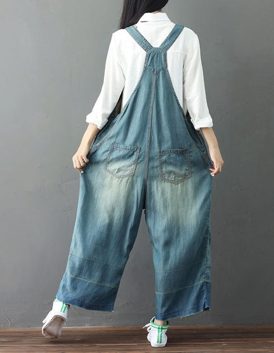 Embroidery Wide Leg Denim Overalls Loose Retro Jumpsuit New arrivals Women's Clothing 52.70