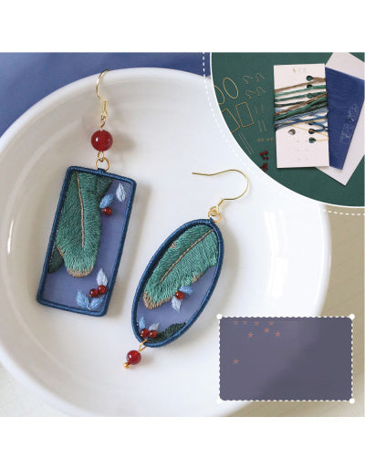 Double-sided Embroidery Diy Earrings Gift Accessories 35.00