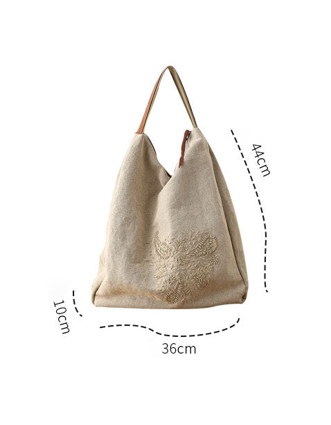 Embroidery Large Capacity Canvas Shoulder Bag Accessories 98.00