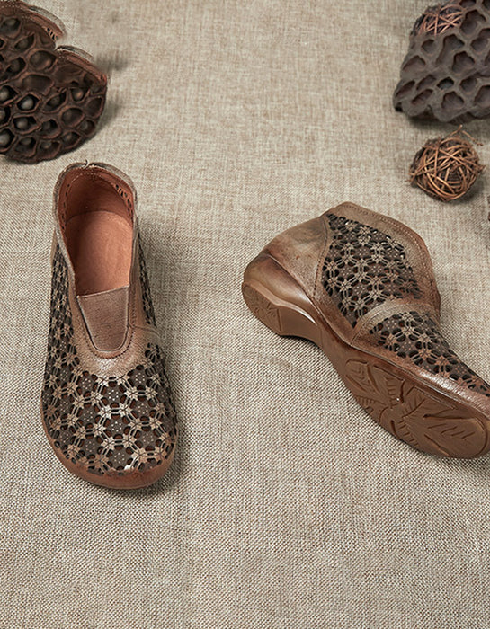 Retro Hollow Handmade Women's Shoes