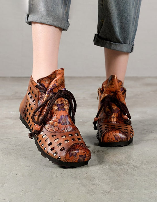 Women's Ethnic Printed Comfortable Retro Boots