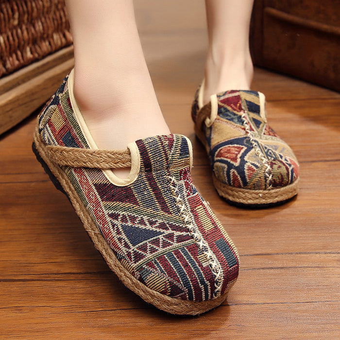Ethnic Mori Leather Flat Women's Shoes | Gift Shoes — Obiono