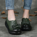Autumn Leather Retro Bowknot Platform Shoes Oct New Arrivals 95.00