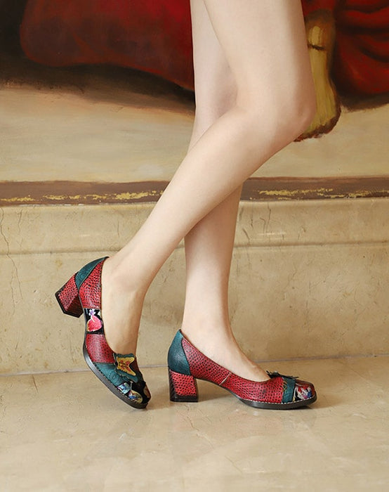 Unique Hand-Painted Butterfly Fashion Vintage Shoes