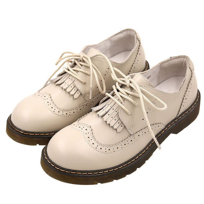 Fashion Leather British Wind Women's Shoes | Gift Shoes