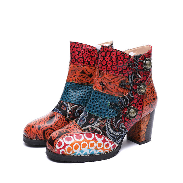 Fashion Retro Leather Bohemian Boots | Gift Shoes