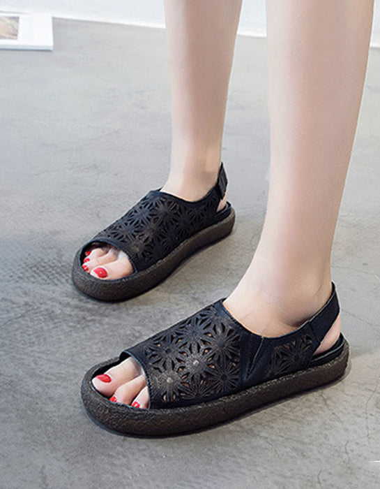 Summer Open Toe Velcro Flat Sandals May Shoes Collection 65.00