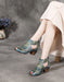 Fish Toes Elegant Chunky Heels Sandals Blue April Shoes Collection 2023 85.70