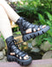 Front Lace-up Open-Toe Ankle Platform Sandals Aug Shoes Collection 2022 88.00