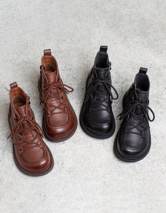Front Lace Up Comfortable Ankle Retro Boots Sep Shoes Collection 2022 92.00