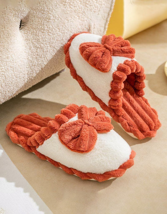 Bow-knot Fuzzy Comfy Indoor Slippers for Women Dec Shoes Collection 2022 47.90