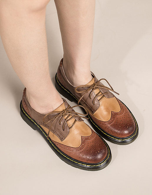 Genuine Leather Vintage Oxford Shoes for Women 2021 Nov Shoes Collection 2021 135.00