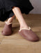 Winter Mules Plush Retro Leather Slippers Dec Shoes Collection 2021 68.80