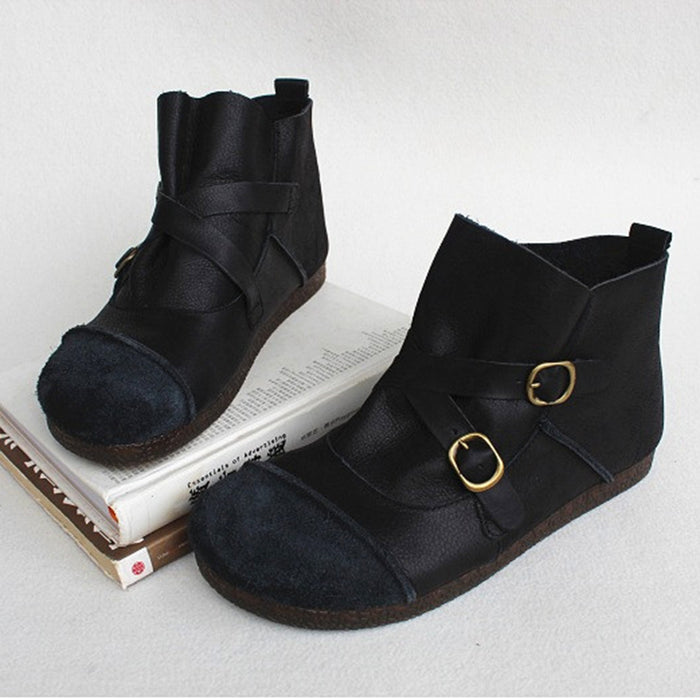 Genuine Leather Retro Boots | Gift Shoes |35-41