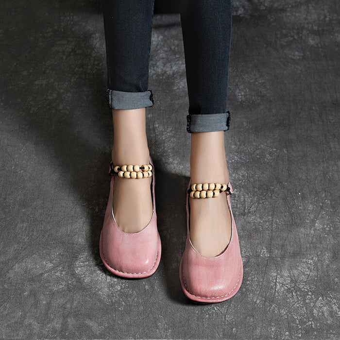 Gift Shoes Spring Handmade Women's Pink Flats