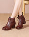 Hand-carved Bowknot Elegant Chunky Boots Women Nov Shoes Collection 2021 75.00