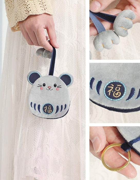 Hand-embroidered DIY Key Bag Holder Birthday Gift