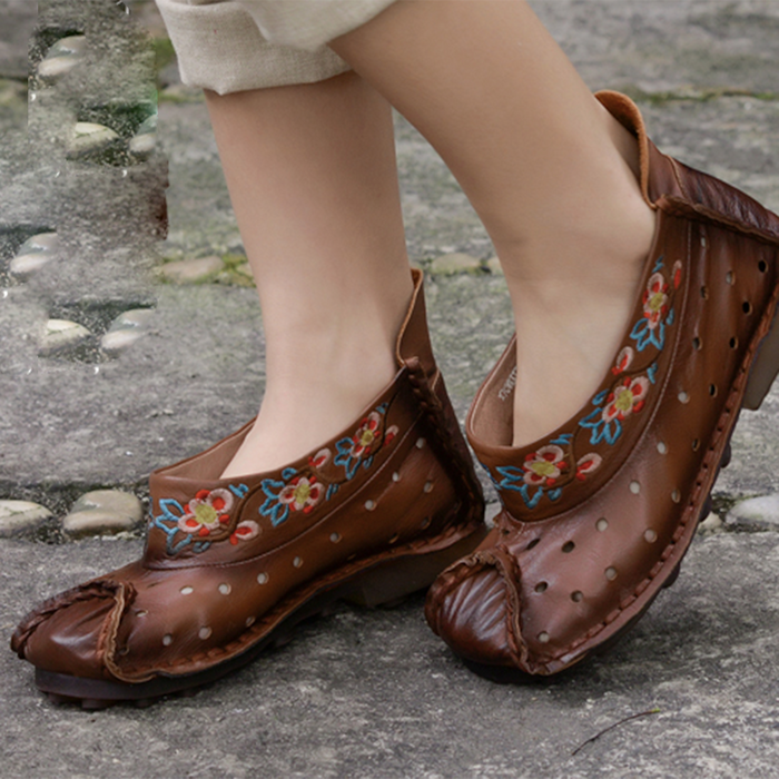 Hand-made Retro Embroidery Comfortable Women's Shoes