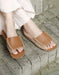 Hand-stitching Front Summer Leather Slipper July Shoes Collection 2022 63.10