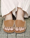 Hand-stitching Front Summer Leather Slipper July Shoes Collection 2022 63.10
