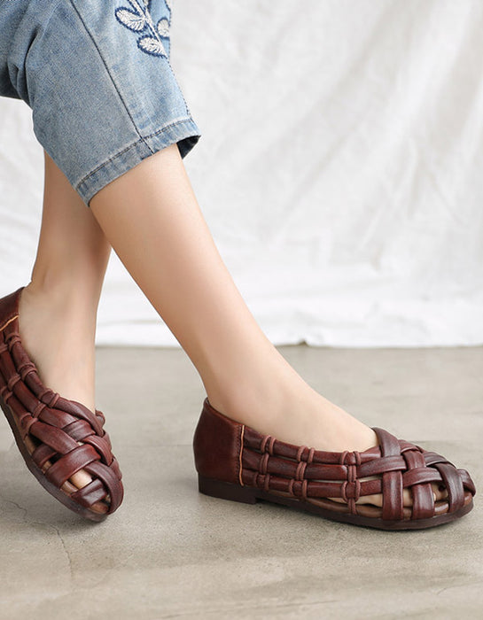 Retro Leather Hand-woven Sandals