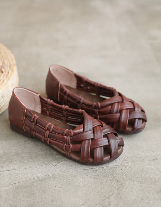 Retro Leather Hand-woven Sandals